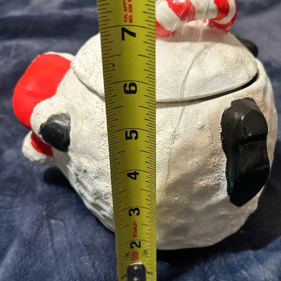 Vintage Ceramic Santa Cookie Bowl Head Sticking Out Christmas And Candy Cane - Picture 7 of 11